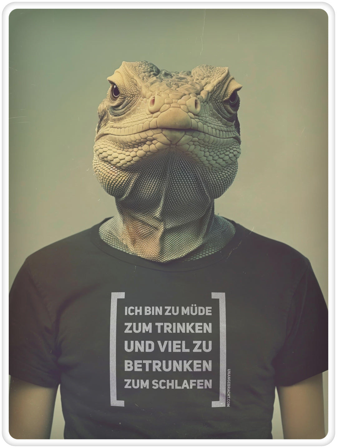 T-Shirt · Unisex · "Ich bin zu müde zum trinken und viel zu betrunken zum schlafen" · Bella + Canvas 3001