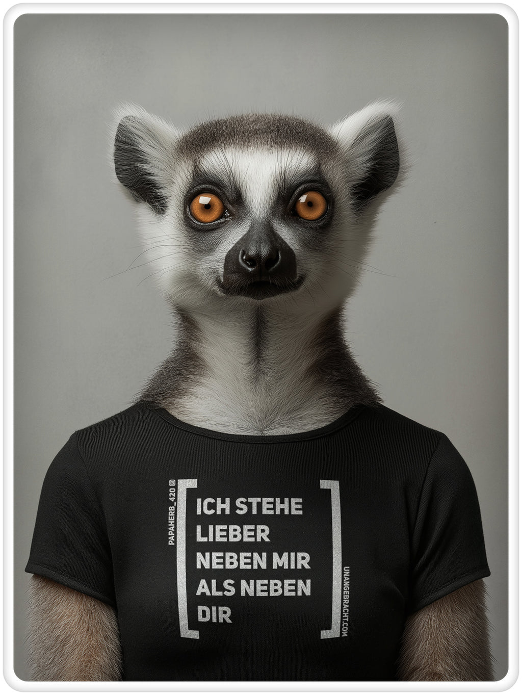 T-Shirt · Unisex · "Ich stehe lieber neben mir als neben dir" · Bella + Canvas 3001