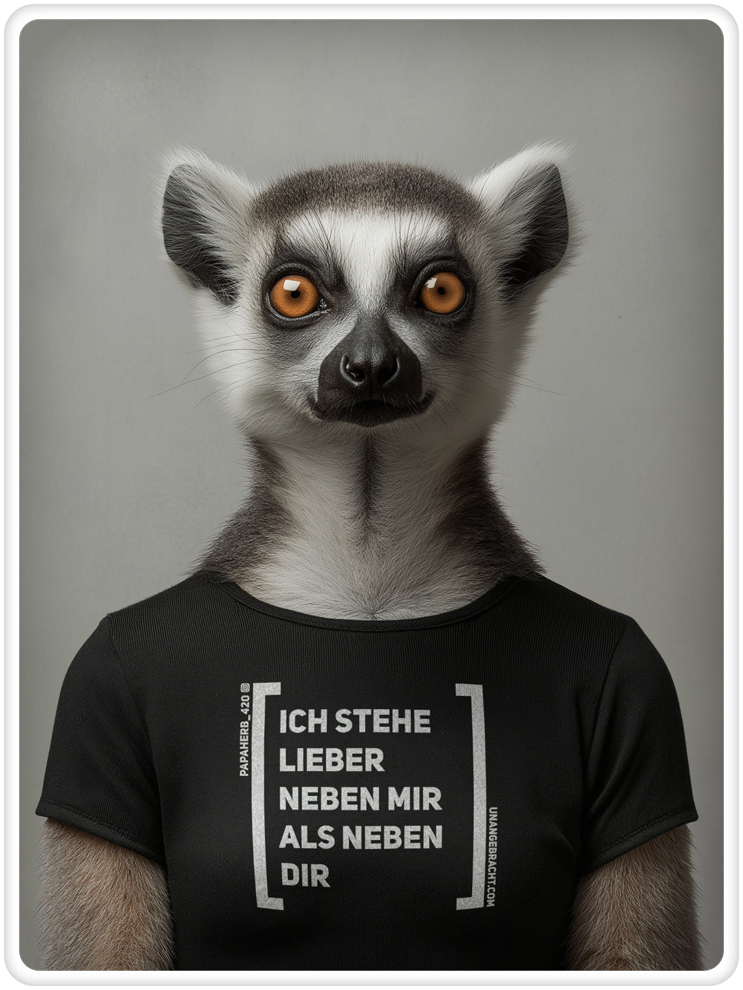 T-Shirt · Unisex · "Ich stehe lieber neben mir als neben dir" · Bella + Canvas 3001