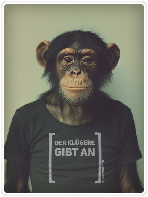 T-Shirt · Unisex · "Der Klügere gibt an" · Bella + Canvas 3001