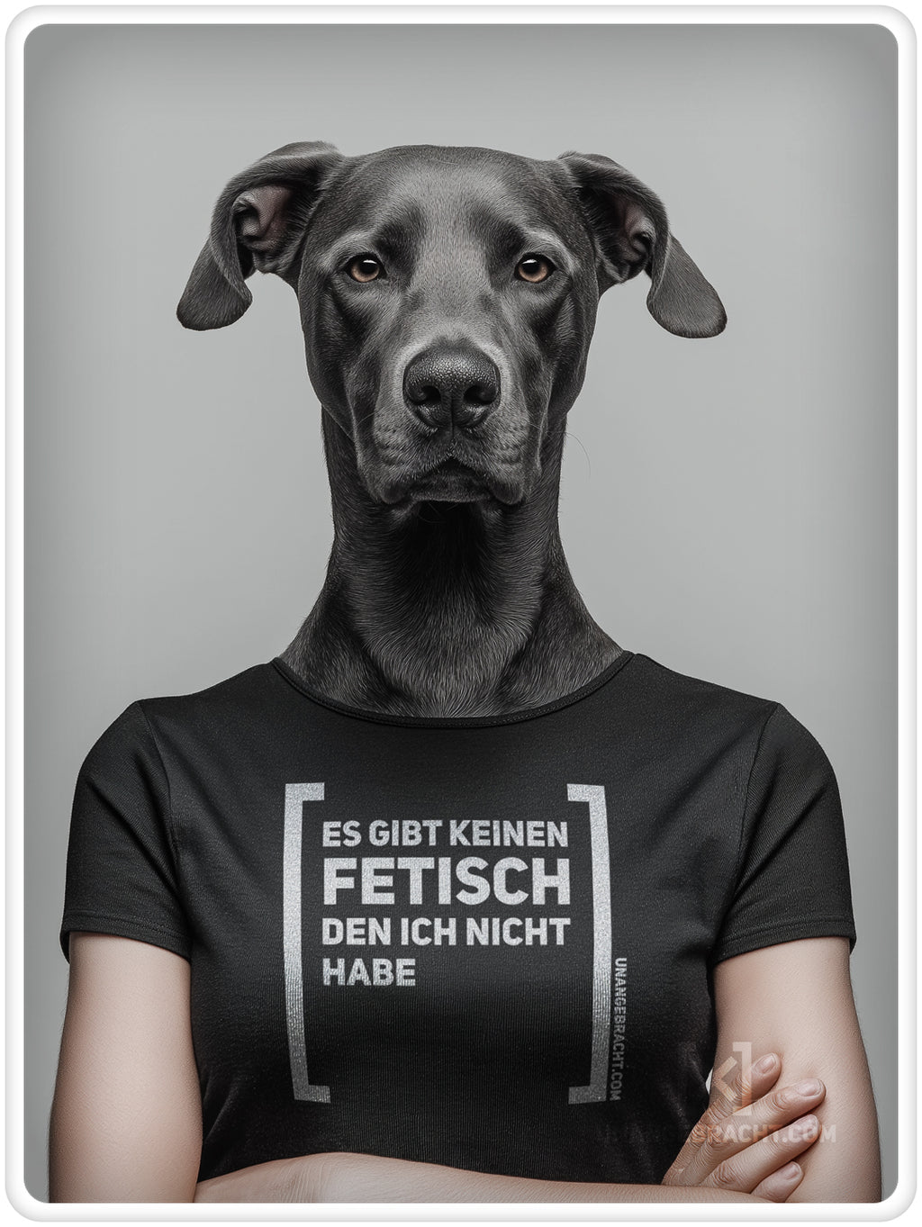 T-Shirt · Unisex · "Es gibt keinen Fetisch den ich nicht habe" · Bella + Canvas 3001