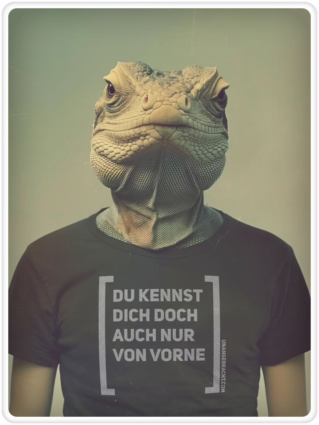 T-Shirt · Unisex · "Du kennst dich doch auch nur von vorne" · Bella + Canvas 3001