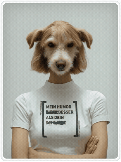 T-Shirt · Unisex · "Mein Humor ##### besser als dein #######" · Bella + Canvas 3001