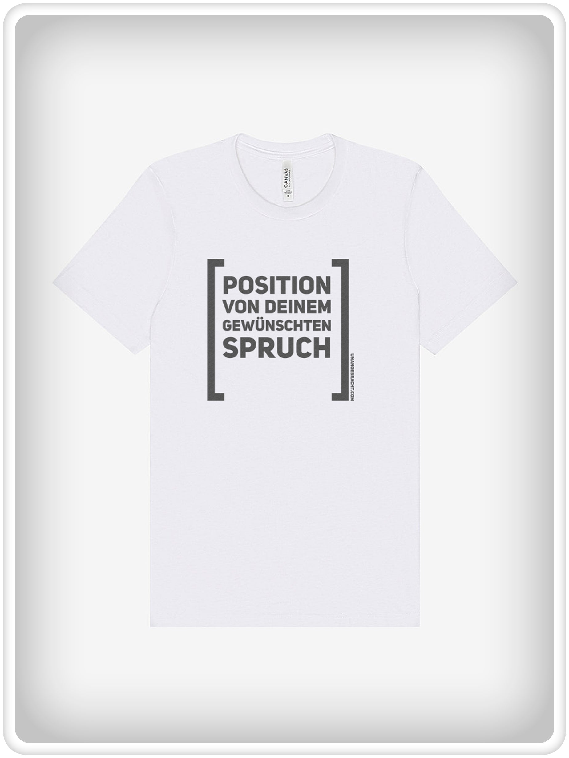 T-Shirt · Unisex · "Ich bin die Krone der Erschöpfung" · Bella + Canvas 3001